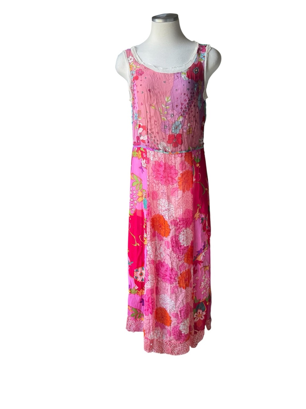 Johnny Was Pink Floral Maxi Dress